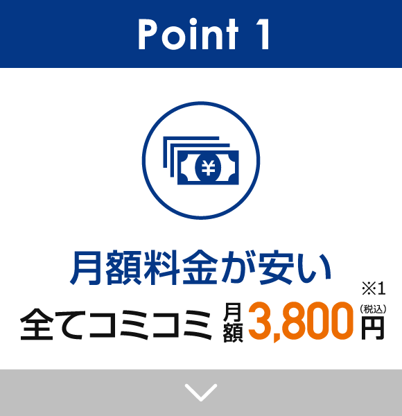 Point1 月額料金が安い